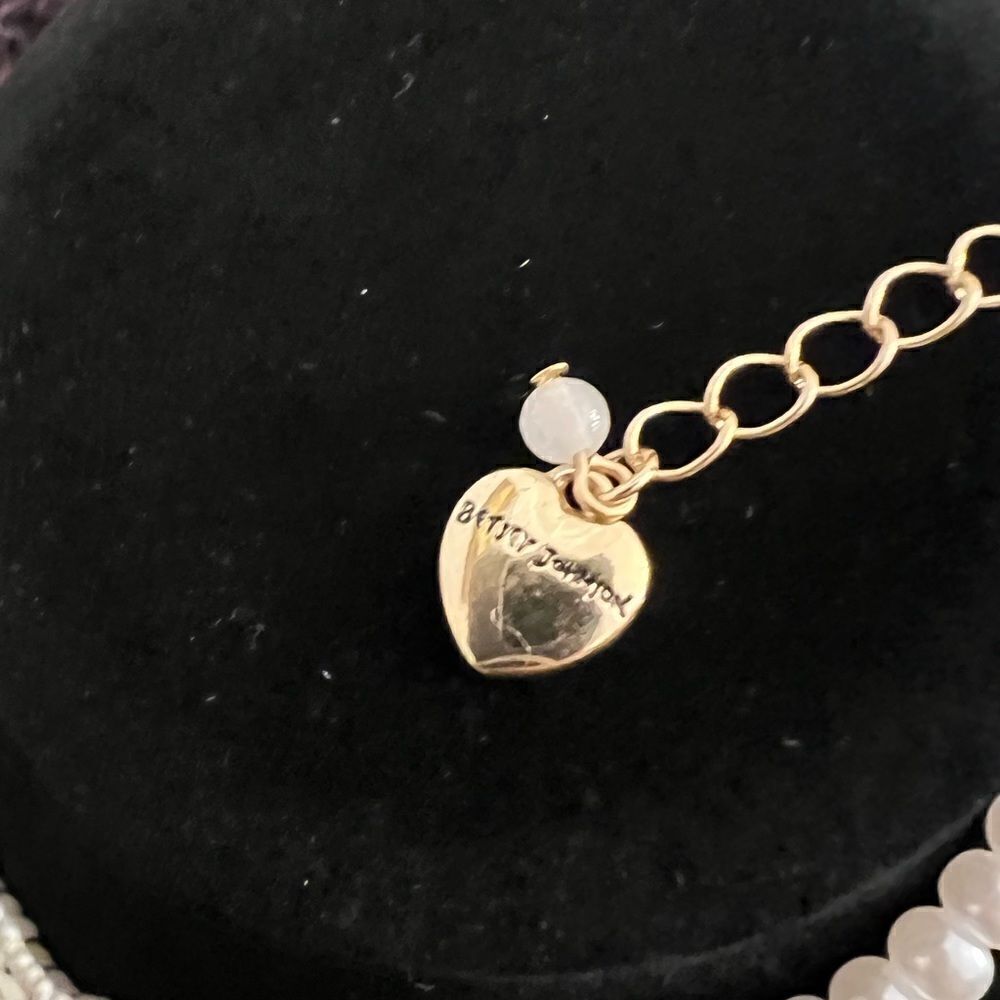 NWT Betsey Johnson Babycakes Pearl Charm Necklace women’s Retro Barbiecore. - Picture 9 of 9
